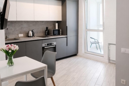 Квартира с кондиционером и панорамным видом на город