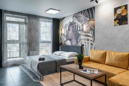 Квартира-студия на 21 этаже с панорамным видом