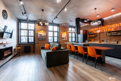 Luxury apartment in loft style