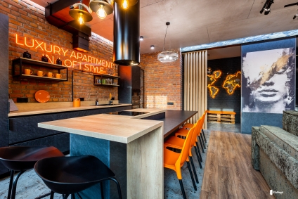 Luxury apartment in loft style