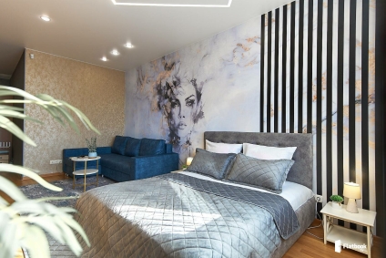 Квартира студия у метро. Смарт тв, часы от 30 руб.