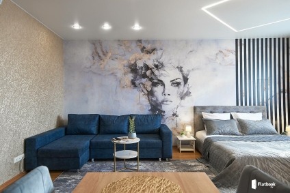 Квартира студия у метро. Смарт тв, часы от 30 руб.