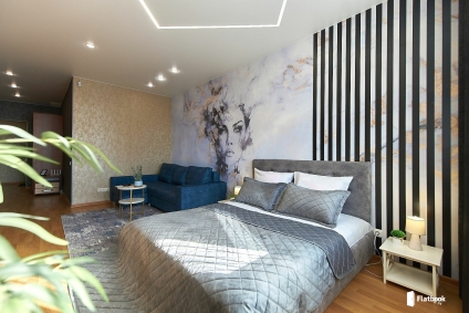 Квартира студия у метро. Смарт тв, часы от 30 руб.