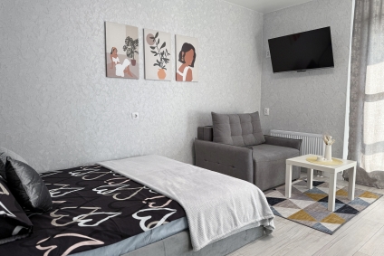 Уютная студия Glasgo,вид на город,самозаселение.