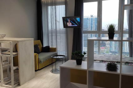 Уютная квартира студия на часы, сутки и болле