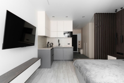 Новая, светлая студия для Вашего отдыха.